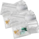 Sacs de poche à pilules - (paquet de 400) 3" x 2,75" - sans BPA, sachets de fermeture à glissière jetables, tous les jours AM PM Travel Medicine Organizer Storage Poches, le meilleur transparent réutilisable avec des étiquettes écrites