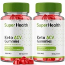 Super Health Keto ACV Gummies - Advanced Weight Loss Formula for Belly Fat, Apple Cider Vinegar Superhealth Gummy Supplement (120 Gummies) (Pack of 2)