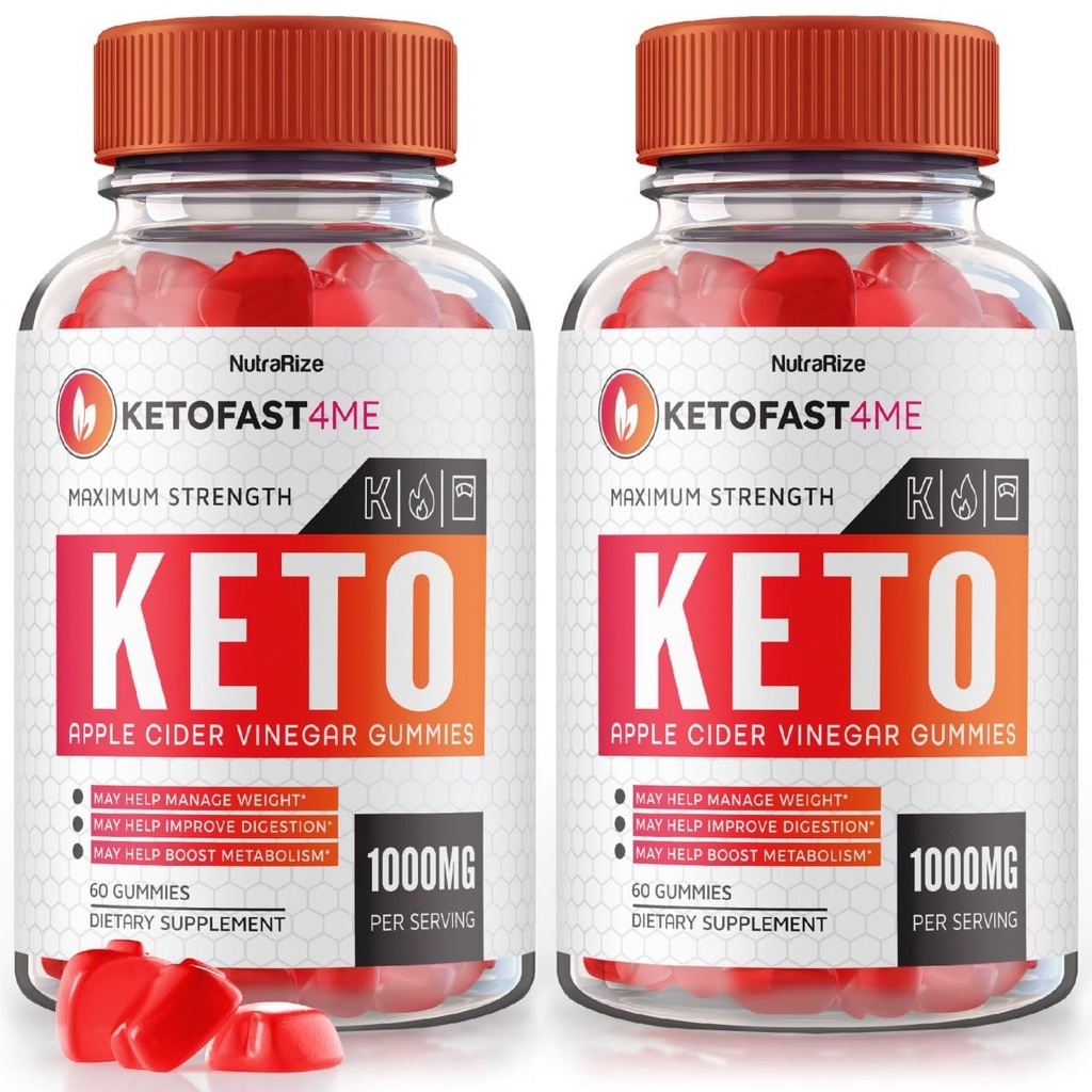 NutraRize (Pack of 2 KetoFast4ME ACV Gummies for Advanced Weight Loss, Maximum Strength Supplement, Keto Fast 4 ME Gomitas Gummy Reviews (120 Gummies)