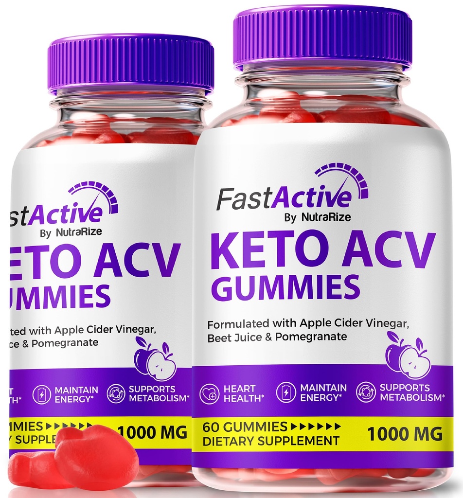 NutraRize (2 Pack) Fast Active Keto ACV Gummies for Weight Loss, Official FastActive Keto+ACV Gummy, All-Natural Apple Cider Vinegar, Delicious Chewable Gummie, Premium Gomitas Review (120 Gummies)