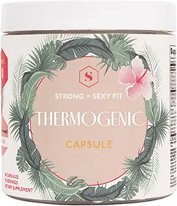 Strong + Sexy Fit, Weight & Diet Support Supplément santé, Suppléments d'entraînement, Énergie naturelle avec extrait de thé vert, Appétit & Métabolisme Support, Suppléments pour les femmes, Sans saveur, 60 Capsules