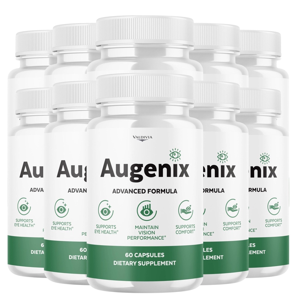 (10 Pack) Augenix Capsules, Official Support Supplement with All Natural Ingredients, Advanced Formula Eye and Vision Health Multivitamins Supporting Health and Wellness Naturally (600 Capsules)