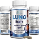 Supplément de soutien pulmonaire, Lung Cleanse & Lung Detox Formula, Lung Health Support for Clear Lungs, Respiration confortable, Bronchial Health, 60 Capsules