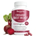 Organic Beet Root Capsules, Beetroot Capsules 1300mg | 60 Capsules, 30-Day Supply | Health & Energy Support | Natural, Vegan & Non-GMO | Beet Root Supplement for Women & Men (1 Bottle)
