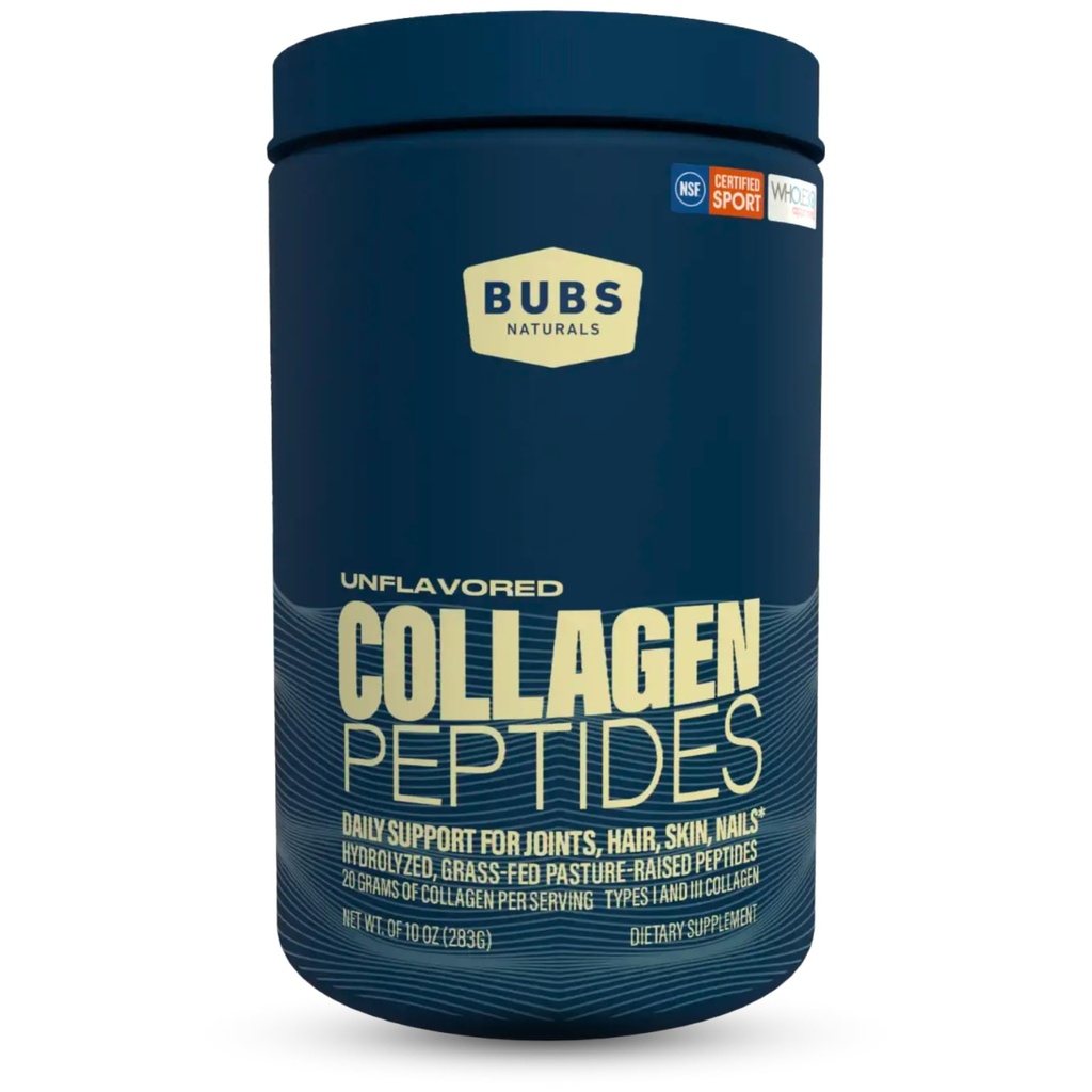 BUBS Naturals Unflavored Collagen Peptides Powder, Best Proteins for Joints & Skin, Pasture Raised Grass Fed, Paleo and Keto Friendly, Whole30 Approved, Non-GMO Dairy & Gluten Free, 10oz, 14 Servings