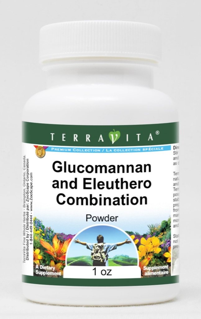 Terravita Glucomannan and Eleuthero Combination Powder (1 oz, ZIN: 513964) - 3 Pack