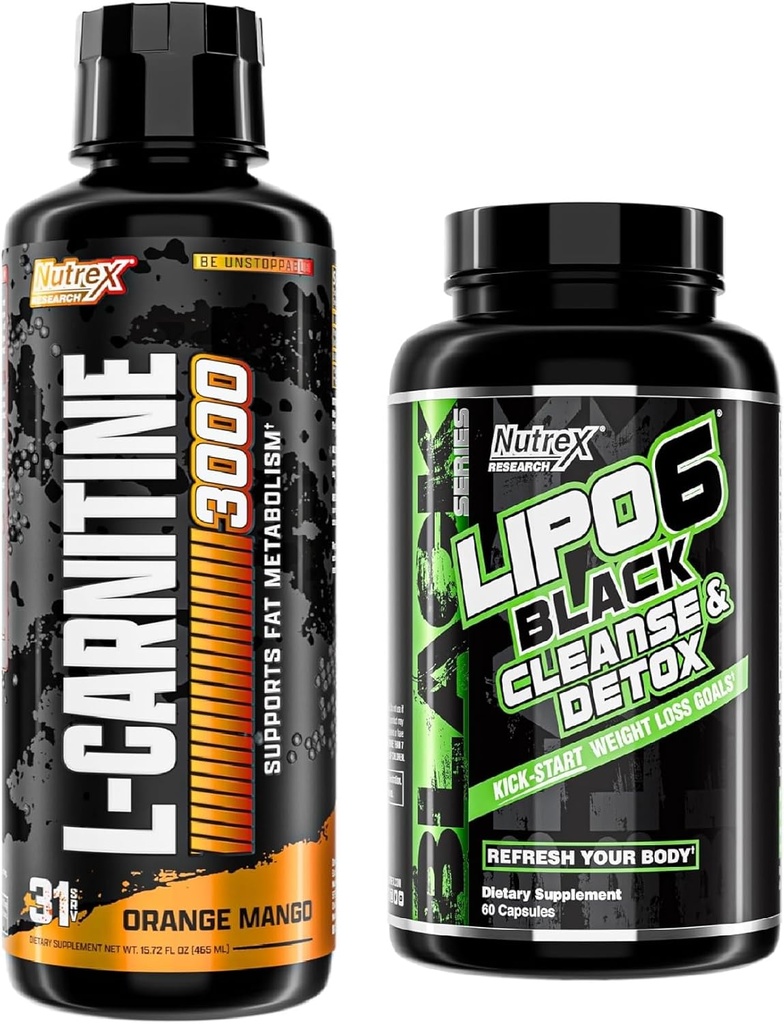 Nutrex Recherche Carnitine liquide 3000.00 Carnitine liquide Premium, Fat Loss Support Mangue orange - Lipo-6 Nettoyer et désintoxication pour perte de poids et digestif
