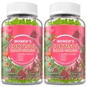 Hudetex (2 Pack) Cortisol Gummies for Women,Cortisol Manager with Ashwagandha,Magnesium,L-theanine,Phosphatidylserine,Rhodiola Rosea,Black Pepper for Mood Support,Sleep,Apple Flavor,60 Day Supply