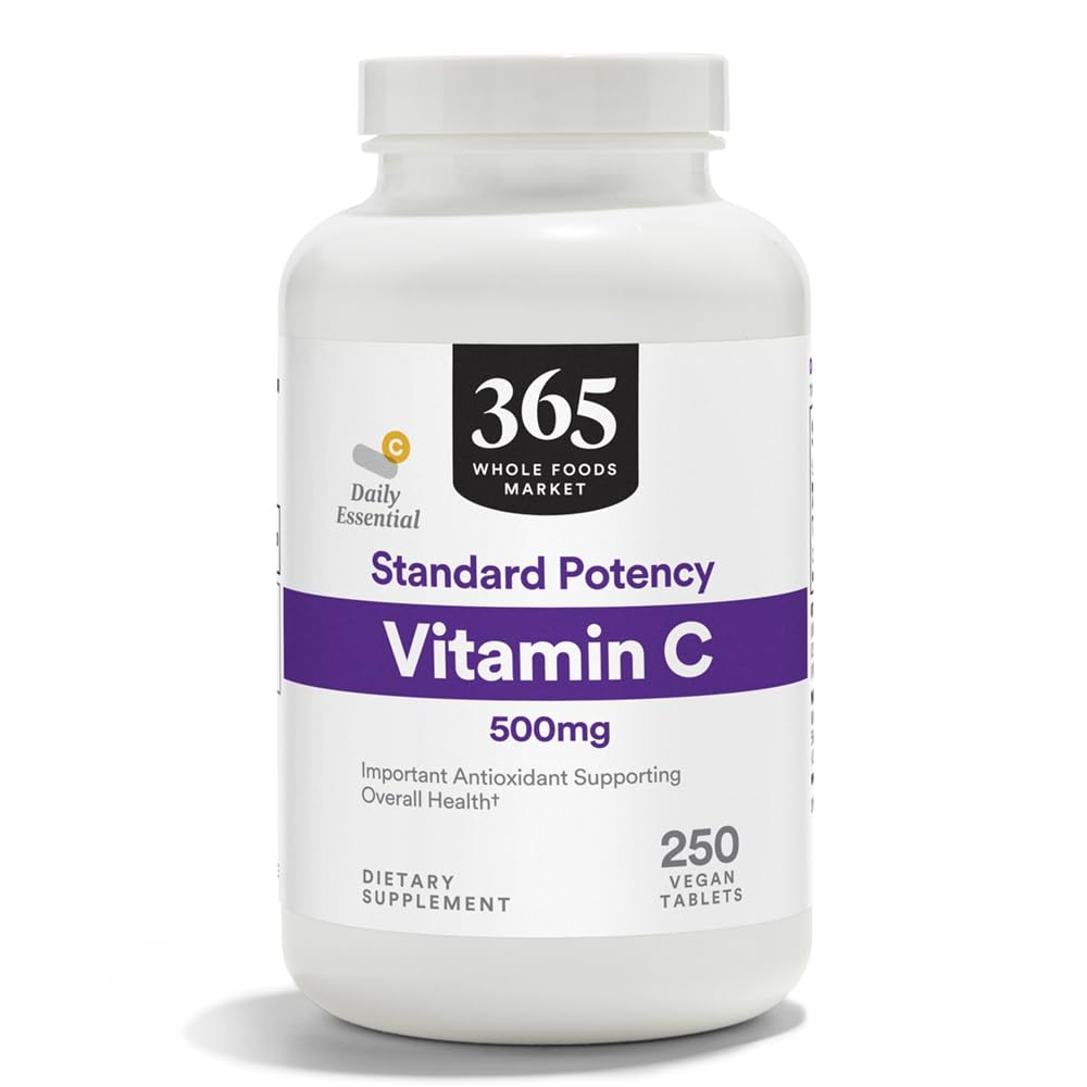 365 by Whole Foods Market, Standard Potency Vitamin C 500mg, Vegan, 250 Tablets