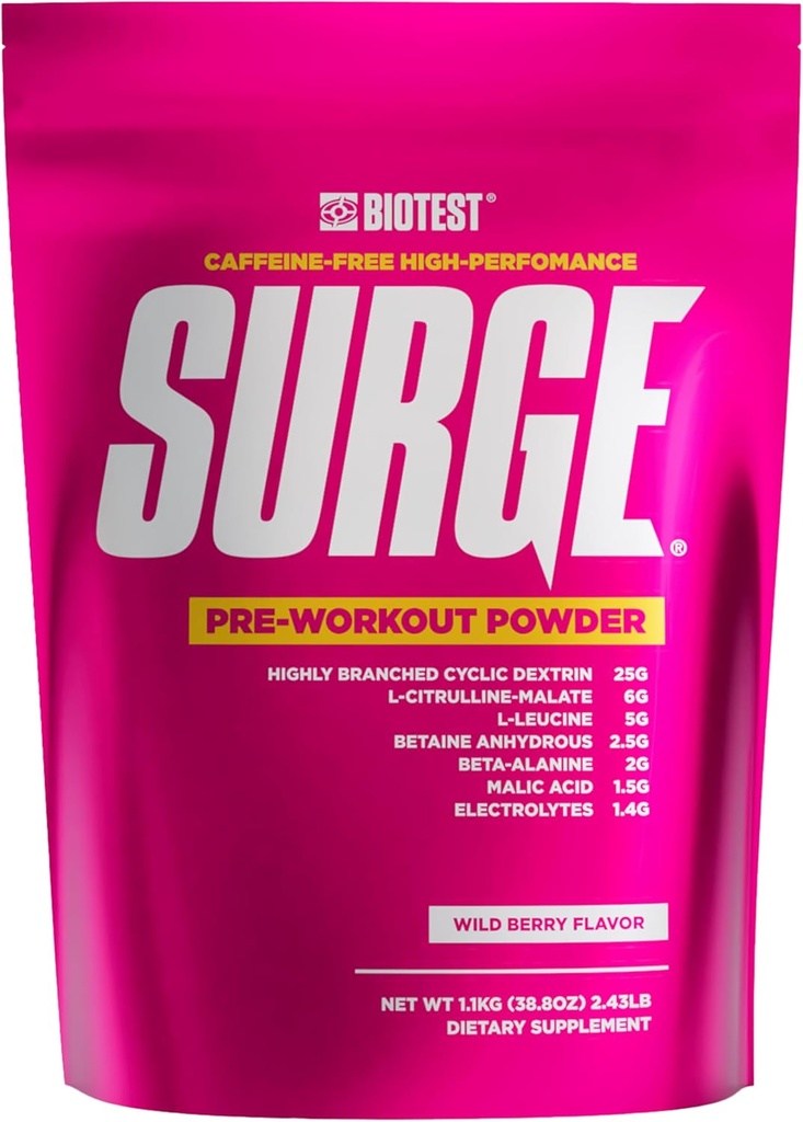 Poudre de pré-essai - 25 g Dextrine cyclique hautement ramifiée, 6,5 g Malate de citrulline, 5 g L-Leucine, 2,5 g Betaïne Anhydre, 2 g Betaïne-Alanine, 1,4 g Mélange d'électrolytes - 1,1 Kg