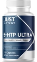 Juste Potent 5-HTP Ultra 200mg.120 Capsules - 4-Mois pour la santé du sommeil, de l'humeur et du cerveau.