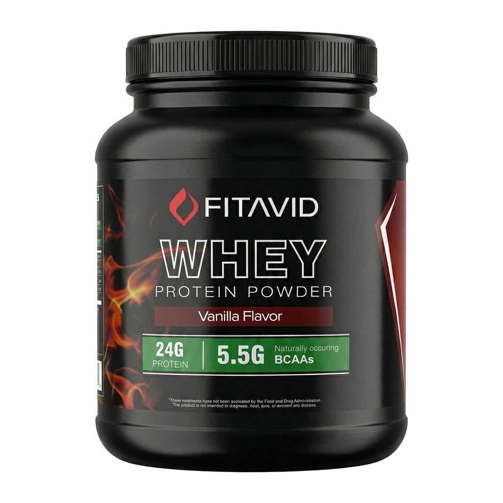 Whey Protein Powder – 24g Protein, 5.5g BCAAs, Whey Isolate Blend, Low Sugar Protein Powder for Muscle Recovery & Lean Muscle, Post Workout Protein, 2 lb, 30 Servings (Vanilla)