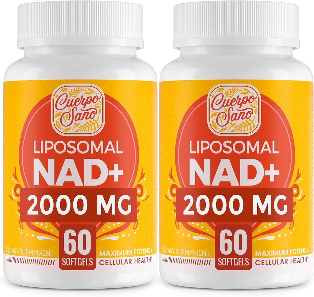 Supplément NAD 2000 MG, NAD+ liposomique avec haute absorption, plus efficace que le riboside de Nicotinamide, supplément de stimulation Pure & Plus, la défense du vieillissement, le métabolisme et les cellules, 120 softgels