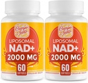 Supplément NAD 2000 MG, NAD+ liposomique avec haute absorption, plus efficace que le riboside de Nicotinamide, supplément de stimulation Pure & Plus, la défense du vieillissement, le métabolisme et les cellules, 120 softgels