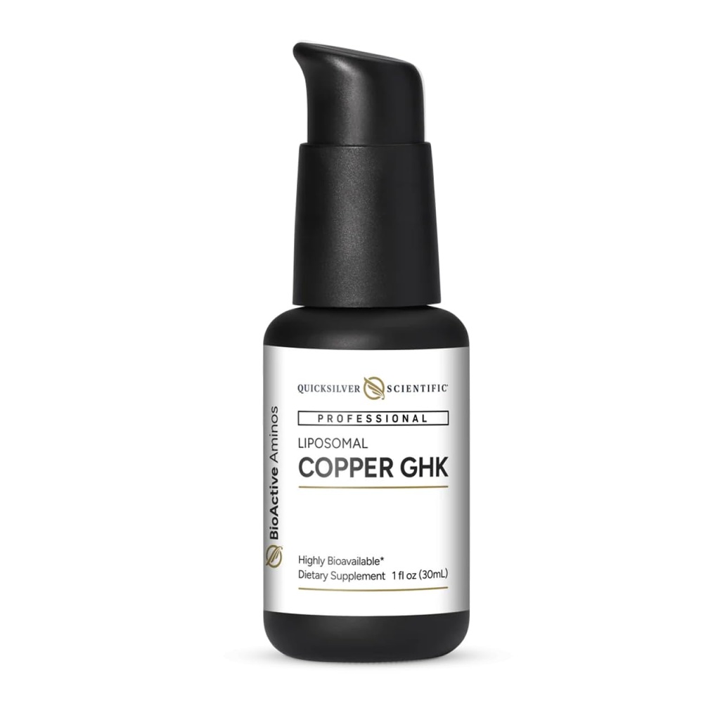 Quicksilver Scientific Oral Liposomal Copper GHK - Oral Liposomal Supplement for Collagen Support - Vegan, Gluten-Free, Sugar-Free & Non-GMO - 1 fl oz (30 Servings)