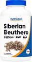 Nutricost Sibérie Eleuthero 500mg, 240 Capsules - Eleutherococcus Sensicosus - Sans gluten et sans OGM
