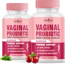 NOUVEAUX Probiotiques vaginaux AGE pour les femmes avec prébiotiques, extrait de canneberge, et un mélange probiotique Lactobacillus, soutient l'équilibre du pH sain, contrôle de l'odeur, flore vaginale - 120 capsules