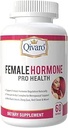 Supplément Hormone Femelle - Capsules de soutien à la ménopause pour les femmes - Support Hormone Femelle avec Cohosh Noir, Clover Rouge, Thistle Bienheureux, Yam Sauvage et Framboise - 60 Capsules végétales
