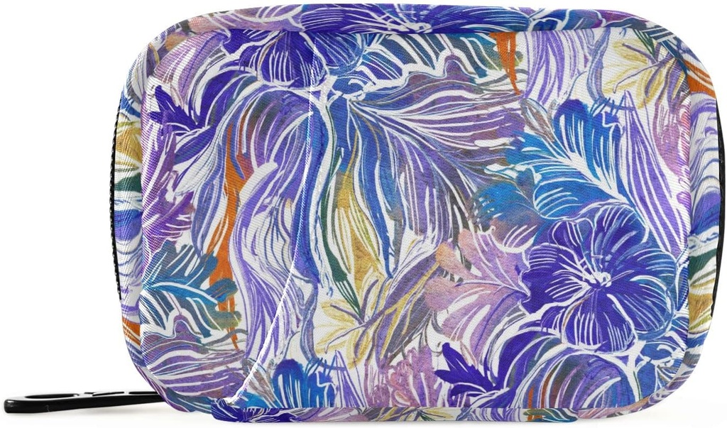 Pill Case Floral Flowers Pill Box 7 Day Pill Case Bag de voyage Pill Organizer Bag avec zipper Portable Weekly Case Taille compacte pour le support de supplément de vitamine