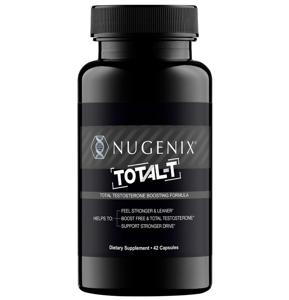 Nugenix Total-T, Supplément de booster de testostérone gratuit et total pour les hommes, 42 Compte