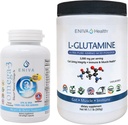Eniva L-Glutamine Poudre, 1,1-Pound et Oméga-3 Huile de poisson (60 capsules)