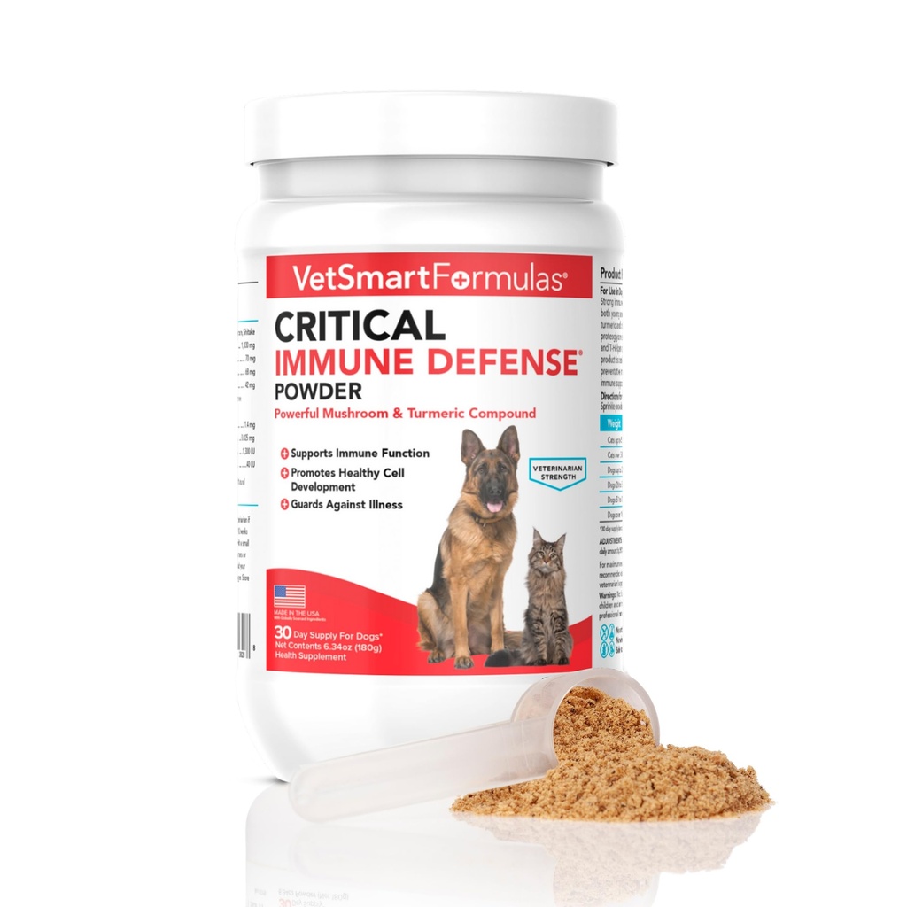 Défense immunitaire critique pour les chiens et les chats; soutient la croissance normale des cellules - Turquie Tail, Reishi, Shiitake et la formule de champignons Maitake avec extrait de racine blanc curcuma breveté - 30 jours d'approvisionnement
