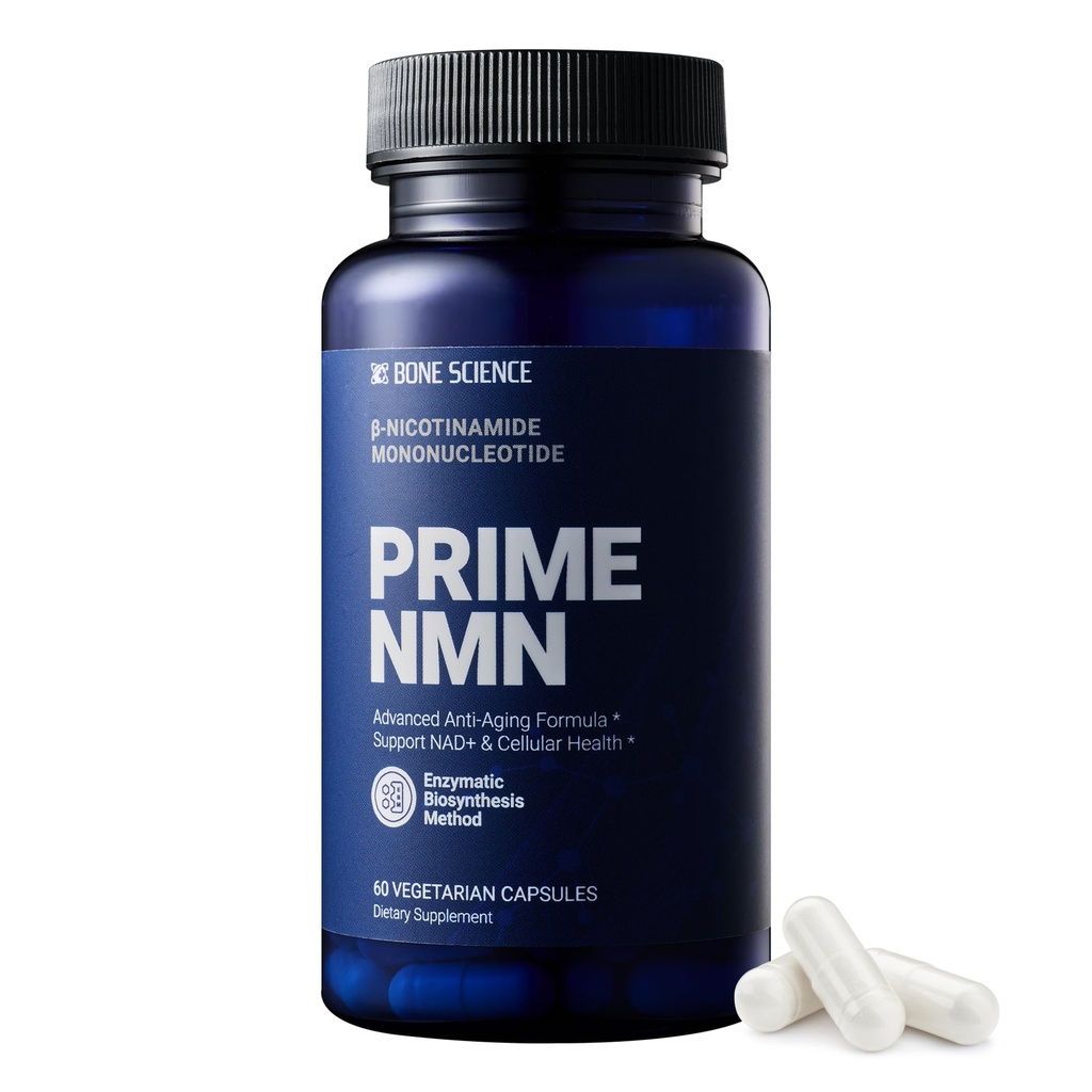 BONE SCIENCE Uthever NMN & Pterostilbene 6-in-1 Complex with Resveratrol, Glutathione & BioPerine - High Purity Stabilized NAD+ Precursor for Healthy Aging & Cellular Energy - 60 Vegetarian Capsules