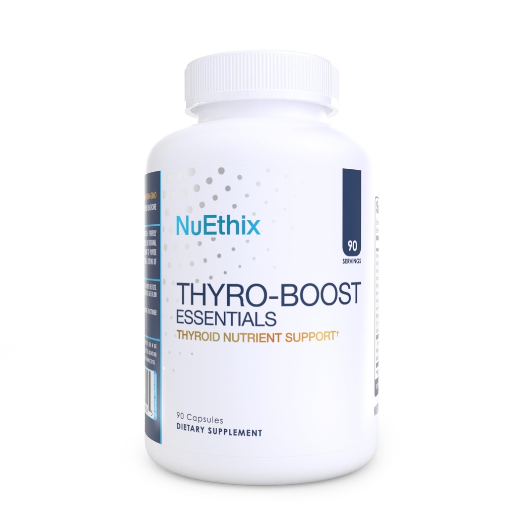 NuEthix Formulations Thyro-Boost Essentials, Support non-Glandulaire pour aider à la fonction thyroïdienne optimale, 90 Capsules