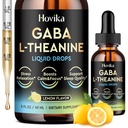 GABA L-Theanine Drops - Liquid GABA L-Theanine Supplement with L-Theanine, Ashwagandha, Magnesium Glycinate, Vitamin C, B6 - Support Sleep, Relaxation, Calm Mood & Focus - Lemon Flavor, 2 Fl Oz