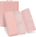 FYY Daily Pill Organizer, 7 Compartiments Portable Travel Pill Case [Folding Design] Pill Box for Purse Pocket to Hold Vitamines, Cod Foster Oil,Supplements and Medicament-Rosegold
