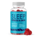 All in One Stress Skin Sleep Gummies w/Magnesium Glycinate, Grass Fed Collagen, Vitamin A, C, E & Zinc | Sleep & Glow Gummies for Adults | 60 Gummies