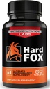 Hard Fox - #1 Performance ultime - 3" Taille ajoutée en 60 jours - Pilules d'élargissement pour hommes - Super Drive, Force, Taille, Endurance - 60 Compte
