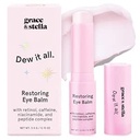 stella et grace sous les yeux brillant Baume Bâton - Taille voyage Articles de toilette - Rétinol et crème pour les yeux de caféine pour les cercles sombres, puffines, rides - Restaurer et hydrater - Soin végétalien (0.13oz / 3.5g)