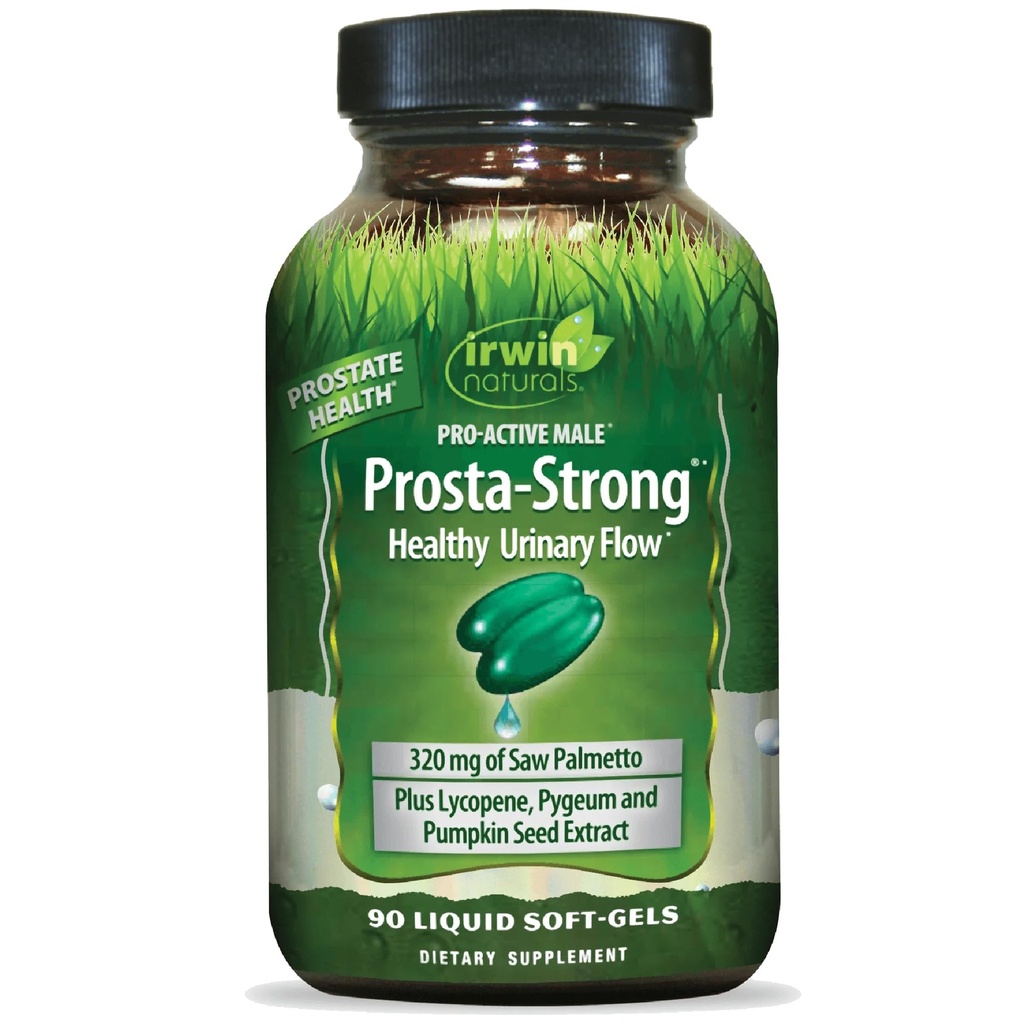 Irwin Naturals Prosta-Strong - 90 Softgels - Prostate Health Support with Saw Palmetto, Lycopene & Pumpkin Seed - Supports Urinary Flow