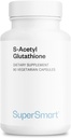 Supersmart S-acétyl glutathion 300mg par jour (haute absorption) - Forme stable du tripeptide L-glutathion - Supplément GSH