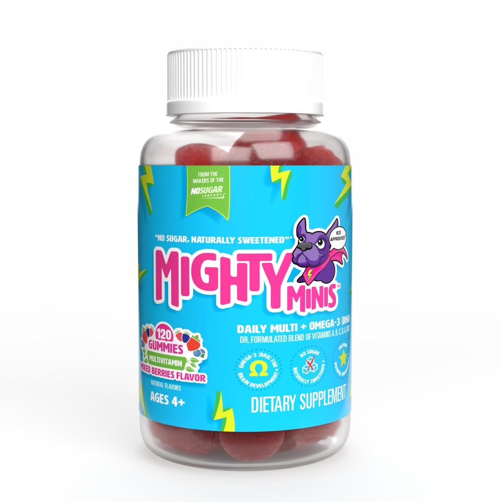 Slow-Crafted Sugar-Free Kids Multivitamin Gummies with Allulose | Kid-Approved Mixed Berries | for Immunity, Growth, Focus & Mood | Healthy, Clean, No Artificial Color or Flavor, 120 Ct