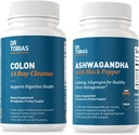 Dr Tobias Colon 14 Day Cleanse et Ashwagandha Capsules, Colon Cleanse Detox et Calme Adaptogen, soutient l'énergie et la santé immunitaire, non-OGM