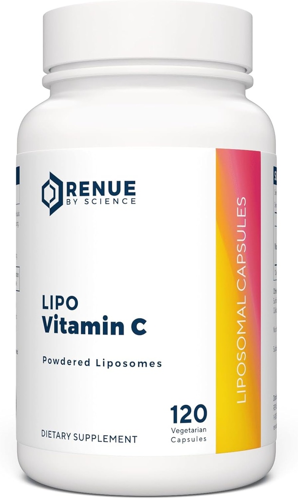 Renue by Science Vitamine C. Supplément Liposomique à haute résistance Vitamine C. 120 Capsules de vitamine C - 500mg VIT C par portion.