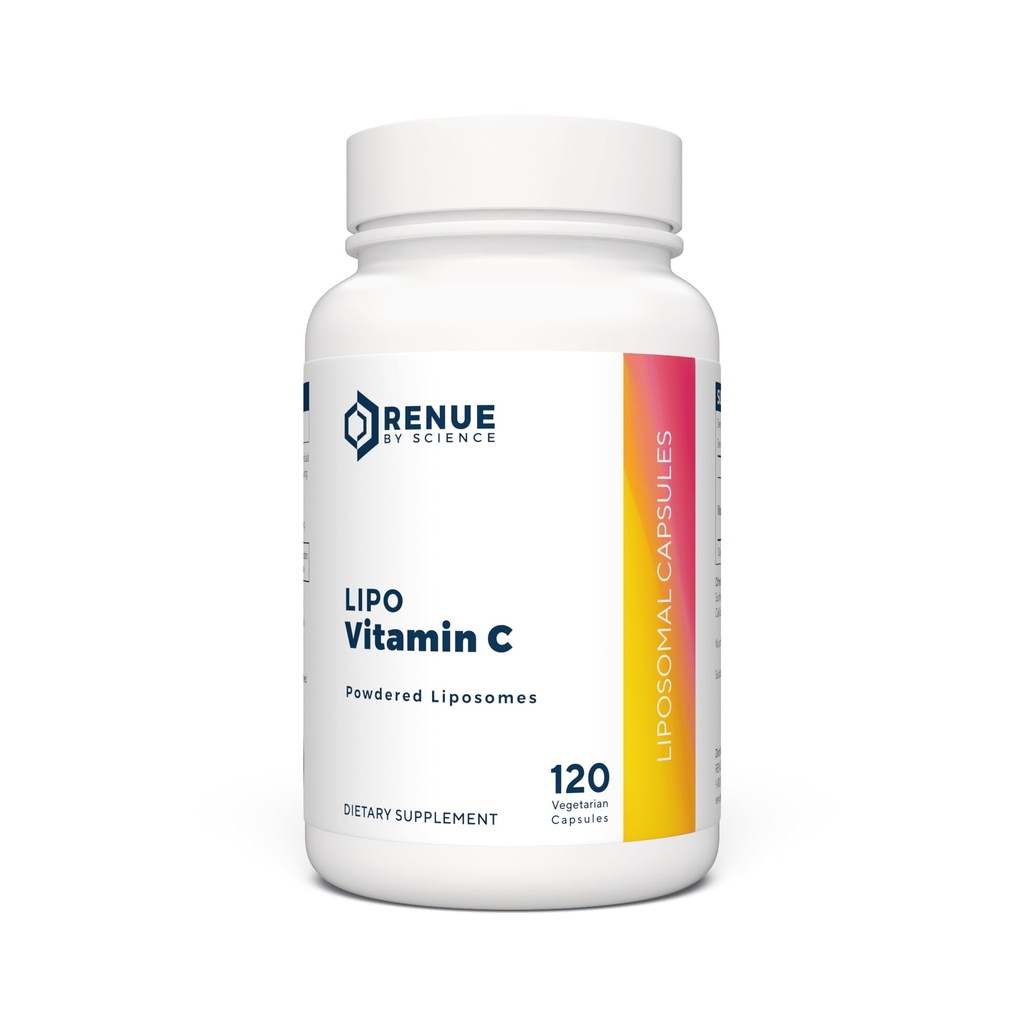 Renue by Science Vitamine C. Supplément Liposomique à haute résistance Vitamine C. 120 Capsules de vitamine C - 500mg VIT C par portion.