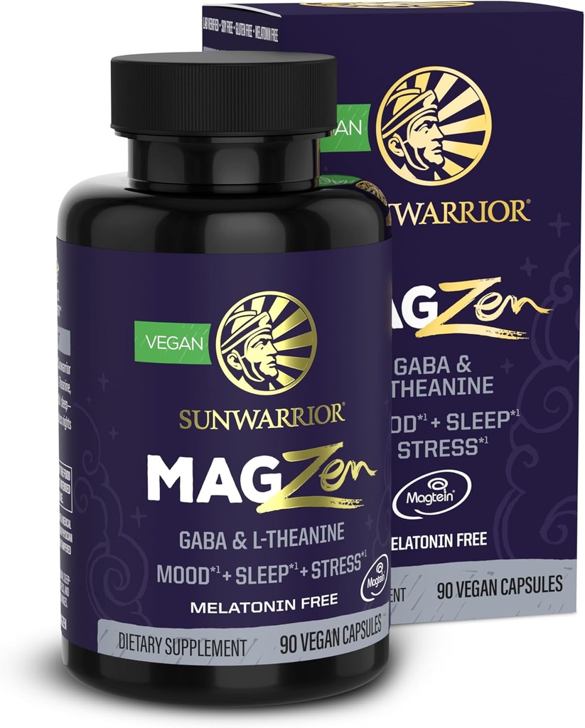 Magnesium Supplement L-Theanine Capsules Mood, Sleep & Stress Support with Magnesium Bisglycinate, L-Theanine & GABA Promotes Relaxation, Sleep Quality & Mental Clarity Vegan & Non-Drowsy 90 Capsules