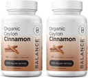 Balancebreens Certifié biologique Ceylan Cinnamon 1200mg Supplément - 120 Capsules de Veg - Soutien du coeur, du cerveau et de la fonction articulaire - Pas de pilules de remplissage (paquet de 2)