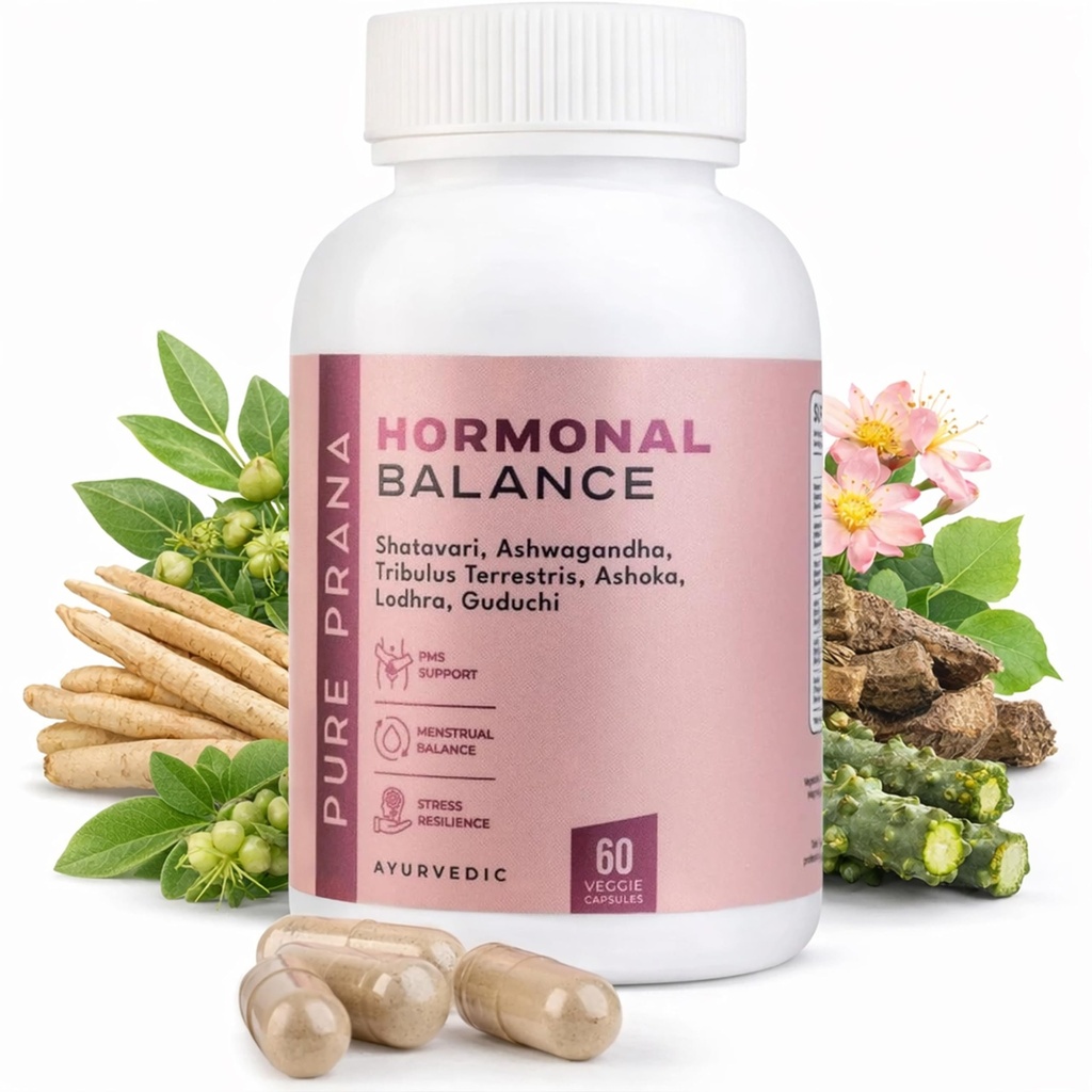 Pure Prana Shatavari Capsules for Women with Ashwagandha – Ayurvedic Herbal Wellness & Daily Vitality Support – Vegan Plant-Based Supplement - 60 Capsules