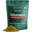 Paleovalley Bio Supergreens - Bio Greens Poudre Superfood pour Immmune Support - Paleo Green Poudre Blend - 30 portions - 23 superfoods - Sans gluten, sans graminées, de soja ou de céréales