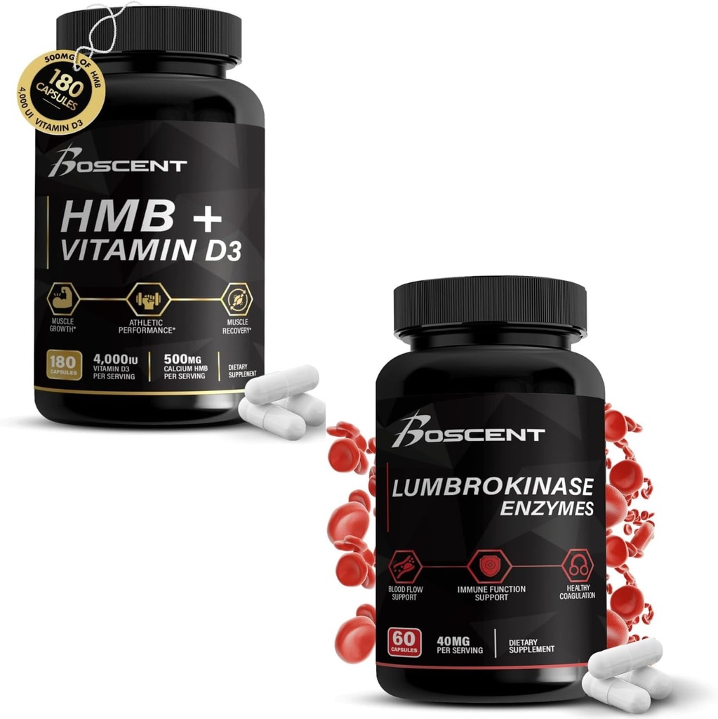 HMB & Lumbrokinase Muscle & Enzyme Digestive Combo