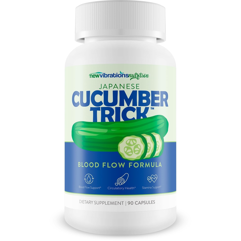 Japanese Cucumber Trick - Our Best Blood Flow Formula - Advanced Circulation and Vein Support Vitamins - Boost Blood Flow with Vital BP High Pressure Pills - Natural Vasodilators Nitric Oxide Booster