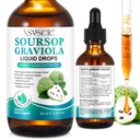 Soursop Graviola Liquid Drop, Soursop Oil for Support & Regeneration, Immune Boost, Relax, Liver and Sleep, Soursop Bitters Liquid, Vegan, Sugar & Gluten Free, Natural Flavor, for Men & Women-2 Fl Oz