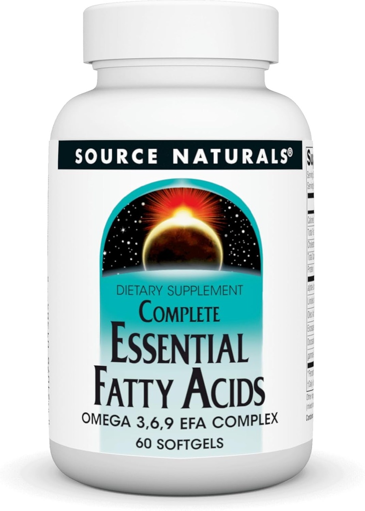 Source Naturals Acides gras essentiels complets Oméga 3,6,9 Complexe EFA, 60 Softgels