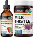 BIO KRAUTTER Schisandra Teinture 4 Fl. Oz. & Thistle de lait 60 Gummies
