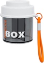 Distributeur de pilules, Bouteille d'Organisateur de Supplément Portable avec Anti-Mixing et Large Openings Design for Travel (Orange)