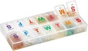 Extra Large Pill Organizer - Pill Box 7 Day Weekly Pill Organizer 2 fois par jour et AM PM Daily Pill Organizer Case pour les pilules et suppléments de médicaments avec braille et XL brillants couleurs faciles à lire